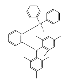 o-(fluorodiphenylsilyl)(dimesitylboryl)benzene结构式