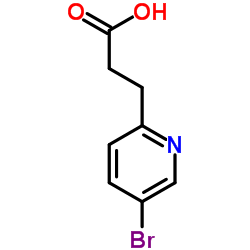 3-(5-Bromo-2-pyridinyl)propanoic acid结构式