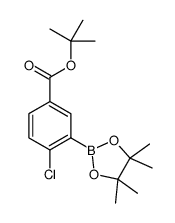 tert-butyl 4-chloro-3-(4,4,5,5-tetramethyl-1,3,2-dioxaborolan-2-yl)benzoate结构式