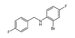 2-Bromo-4-fluoro-N-(4-fluorobenzyl)aniline Structure