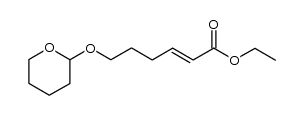 ethyl (E)-6-(tetrahydro-2H-2-pyranyloxy)-2-hexenoate结构式