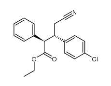 erythro-3-(4-chlorophenyl)-4-cyano-2-phenylbutanoate d'ethyle结构式