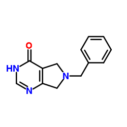 3,5,6,7-四氢-6-(苯基甲基)-4H-吡咯并[3,4-d]嘧啶-4-酮结构式