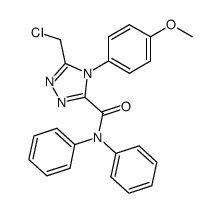 5-Chloromethyl-4-(4-methoxy-phenyl)-4H-[1,2,4]triazole-3-carboxylic acid diphenylamide结构式