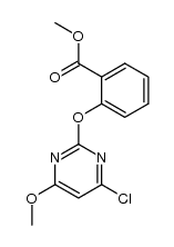 Methyl O-(4-chloro-6-methoxypyrimidin-2-yl)salicylate结构式