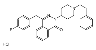 4-[(4-fluorophenyl)methyl]-2-[1-(2-phenylethyl)piperidin-4-yl]phthalazin-1-one,hydrochloride结构式