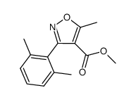 3-(2,6-dimethyl-phenyl)-5-methyl-isoxazole-4-carboxylic acid methyl ester结构式