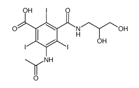 5-acetylamino-2,4,6-triiodo-3-{N-(2,3-dihydroxypropyl)}carbamoyl benzoic acid结构式