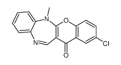 2-chloro-6-methylchromeno[2,3-b][1,5]benzodiazepin-13-one结构式