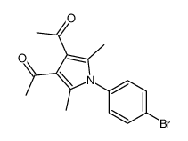 1-[4-acetyl-1-(4-bromophenyl)-2,5-dimethylpyrrol-3-yl]ethanone结构式