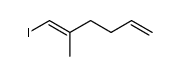(E)-1-iodo-2-methylhexa-1,5-diene结构式