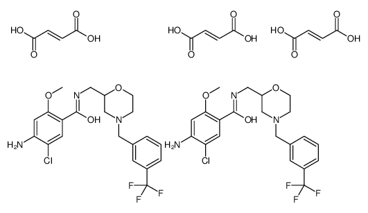 4-amino-5-chloro-2-methoxy-N-[[4-[[3-(trifluoromethyl)phenyl]methyl]morpholin-2-yl]methyl]benzamide,(E)-but-2-enedioic acid Structure