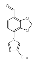 1,3-Benzodioxole-4-carboxaldehyde, 7-(4-methyl-1H-imidazol-1-yl) Structure