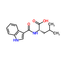 N-(1H-Indol-3-ylcarbonyl)-L-leucine结构式