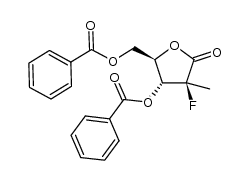 (2S)-3,5-di-O-benzoyl-2-fluoro-2-C-methyl-D-ribono-c-lactone结构式