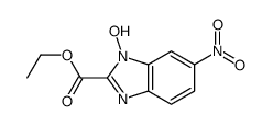 ethyl 1-hydroxy-6-nitrobenzimidazole-2-carboxylate结构式