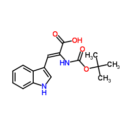 (2Z)-2-[(tert-Butoxycarbonyl)amino]-3-(1H-indol-3-yl)acrylic acid结构式