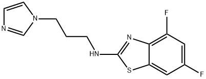 4,6-二氟-N-[3-(1H-咪唑-1-基)丙基]-1,3-苯并噻唑-2-胺结构式