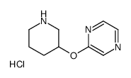 2-(Piperidin-3-yloxy)-pyrazine hydrochloride Structure
