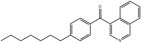 (4-庚基苯基)(异喹啉-4-基)甲酮结构式