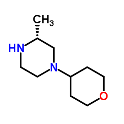 (3R)-3-Methyl-1-(tetrahydro-2H-pyran-4-yl)piperazine Structure