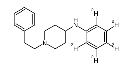 N-苯基-d5-N'-[1-(2-苯乙基)]-4-哌啶结构式
