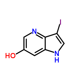 3-Iodo-1H-pyrrolo[3,2-b]pyridin-6-ol结构式