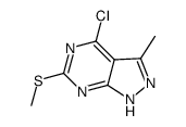 4-chloro-3-methyl-6-methylmercaptopyrazolo[3,4-d]pyrimidine structure