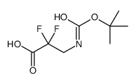 N-Boc-2,2-二氟-3-氨基丙酸结构式