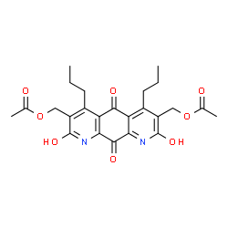 3,7-Bis[(acetyloxy)methyl]-4,6-dipropylpyrido[3,2-g]quinoline-2,5,8,10(1H,9H)-tetrone结构式