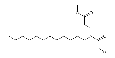 methyl 3-(2-chloro-N-dodecylacetamido)propanoate结构式
