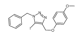 1-benzyl-5-iodo-4-(p-methoxyphenoxymethyl)triazole Structure