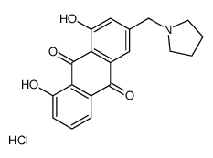 1,8-dihydroxy-3-(pyrrolidin-1-ylmethyl)anthracene-9,10-dione,hydrochloride Structure