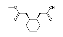 (-)-(1S-cis)-4-cyclohexene-1,2-diacetic acid monomethyl ester Structure