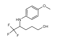 5,5,5-trifluoro-4-(p-methoxyphenylamino)pentan-1-ol Structure