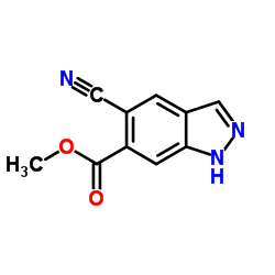 Methyl 5-cyano-1H-indazole-6-carboxylate Structure