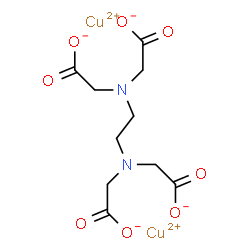 Cuprate(2-), N,N-1,2-ethanediylbisN-(carboxy-.kappa.O)methylglycinato-.kappa.N,.kappa.O(4-)-, (OC-6-21)- Structure
