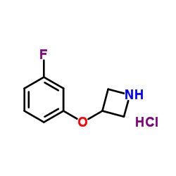 3-(3-氟苯氧基)氮杂环丁烷盐酸盐结构式