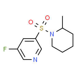 3-fluoro-5-(2-Methylpiperidin-1-ylsulfonyl)pyridine structure