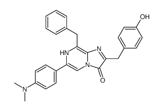 Imidazo[1,2-a]pyrazin-3(7H)-one,6-[4-(dimethylamino)phenyl]-2-[(4-hydroxyphenyl)methyl]-8-(phenylmethyl)-结构式