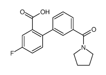 5-fluoro-2-[3-(pyrrolidine-1-carbonyl)phenyl]benzoic acid Structure