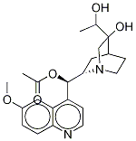 10,11-Dihydro-6’-methoxycinchonan-3,9,10-triol 9-Acetate结构式