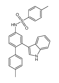 N-(2-(1H-indol-3-yl)-4'-methyl-[1,1'-biphenyl]-4-yl)-4-methylbenzenesulfonamide Structure