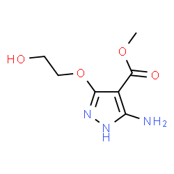 1H-Pyrazole-4-carboxylicacid,3-amino-5-(2-hydroxyethoxy)-,methylester(9CI) Structure