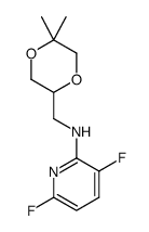 N-((5,5-dimethyl-1,4-dioxan-2-yl)methyl)-3,6-difluoropyridin-2-amine Structure