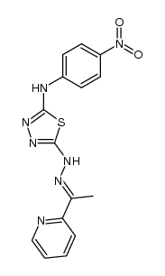 2-acetylpyridine [5-(4-nitroanilino)-1,3,4-thiadiazol-2-yl]hydrazone结构式