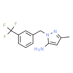 3-Methyl-1-[3-(trifluoromethyl)benzyl]-1H-pyrazol-5-amine结构式