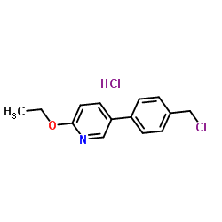 5-[4-(Chloromethyl)phenyl]-2-ethoxypyridine hydrochloride (1:1)结构式