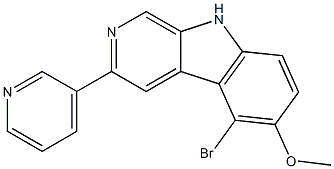 5-bromo-6-methoxy-3-(pyridin-3-yl)-9H-pyrido[3,4-b]indole Structure