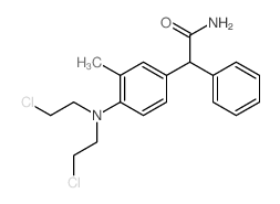Acetamide, 2-[4-[bis (2-chloroethyl)amino]-m-tolyl]-2-phenyl- structure